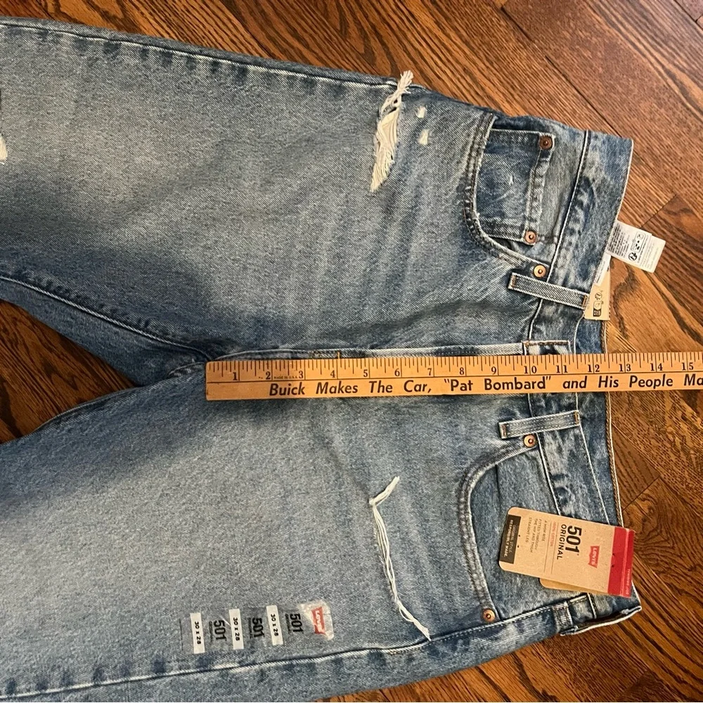 Levi’s 501 original distressed high waist denim size 30x28 - Picture 4 of 7